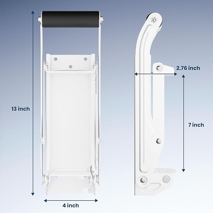 Kotto Can Crusher - Wall Mounted Can Crushers for Recycling - with Auto-Drop System -Built-in Bottle Opener-Crushes 8-16oz Cans-Includes Kitchen Storage Bag-Heavy Duty Can Crusher for Home Use-White
