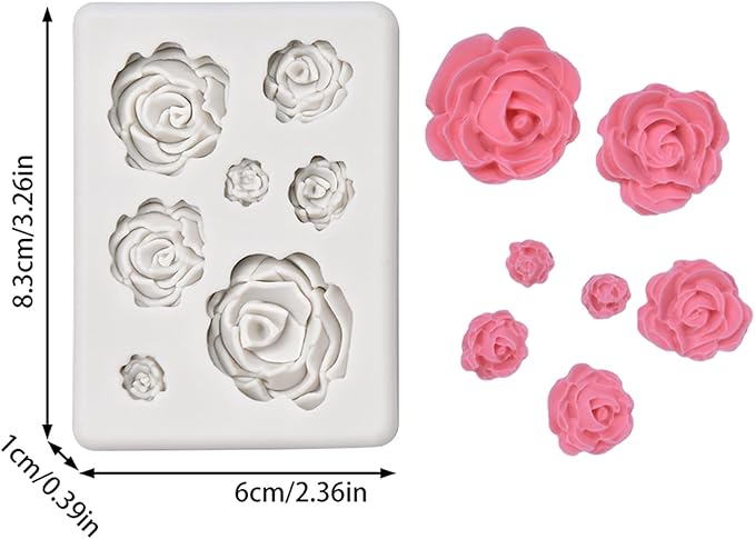 3PCS Rose Flowers silicone molds Cake Chocolate Mold wedding Cake Decorating Tools Fondant Sugarcraft Cake Molds