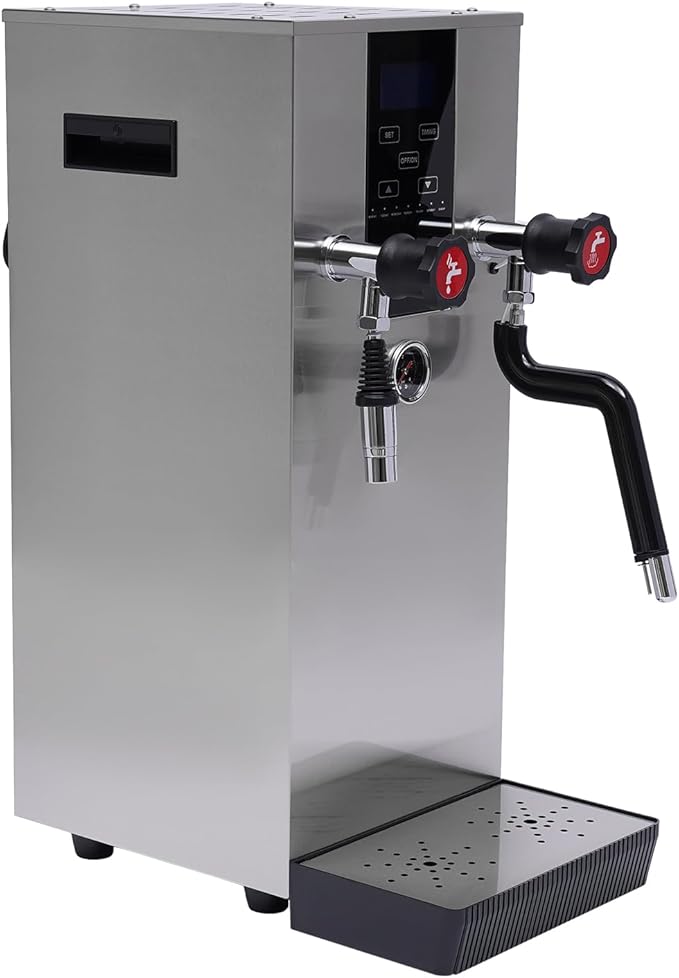 12L Commercial Steam Water Boiling Machine, Espresso Coffee Milk Foam Maker 110V for Bubble Tea Stores Coffee Shops Snack Stores