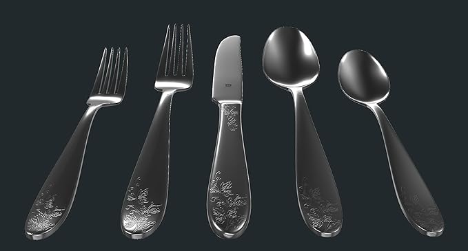 Modern Silverware Set, 18/10 Stainless Steel Flatware, Mirror Finish, Dishwasher Safe, Elegant Cutlery for Home and Dining, Built to Last (30-Piece, Imperial)