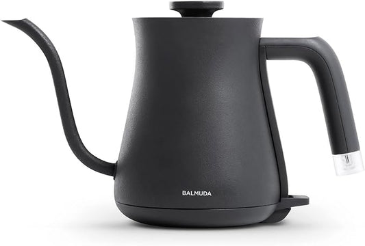 BALMUDA The Kettle | Electric Gooseneck Kettle | Lightweight | Stainless Steel | 0.6L (20fl oz) Capacity | Neon Light Indicator | Perfect for Tea and Coffee | US Version | Black