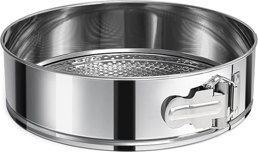 10 Inch Springform Pan 304 Stainless Steel Nonstick Leakproof Springform Cake Pan with Removable Bottom, Round Spring Form Cheesecake Pans For Baking