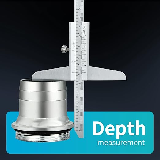0-300mm Depth Vernier Caliper Micrometer Measuring Tool, 0.02mm Resolution,Carbonsteel Caliper Measuring Tool, DRINYOUNG (0-300/128in Depth Caliper)