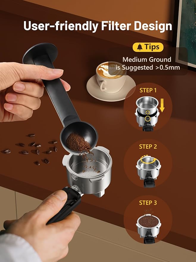 KEENSTAR 20Bar Espresso Machine with Rapid Cold Brew, Hot & Iced Coffee Machine, Espresso Maker with Milk Frother Steam Wand, Touch Screen with 40oz Water Tank for Latte, Cappuccino, Gift