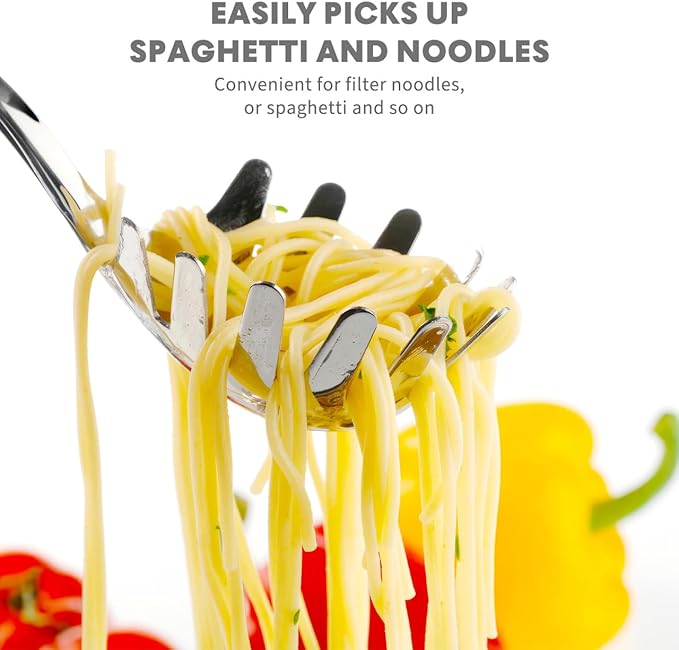 Stainless Steel Pasta Server Metal Spoon Spaghetti Spoon Ramen Soup Server Pasta Serving Supplies