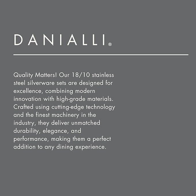 Matte Silverware Set, 18/10 Stainless Steel Satin Flatware, Modern Brushed Finish Cutlery, Dishwasher Safe & Durable, Built to Last (40-Piece, Marettimo)