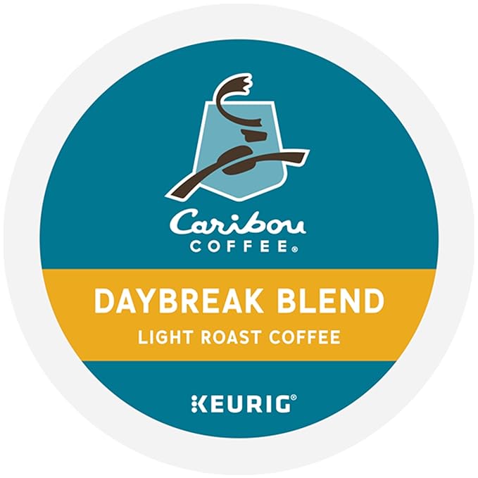 Caribou Coffee Daybreak Blend Keurig Single-Serve K-Cup Pod, Light Roast Coffee(Pack of 6, 60 Count Total)