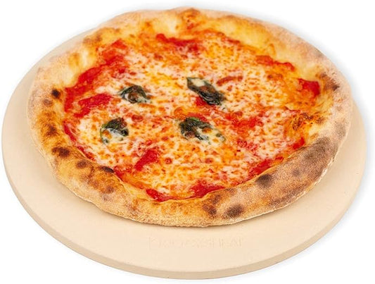 K ROCKSHEAT Small Pizza Stone Round for Grill and Oven, 11 Inch Cordierite Grill Pizza Stones, Food Grade Baking Stone for Oven 11"