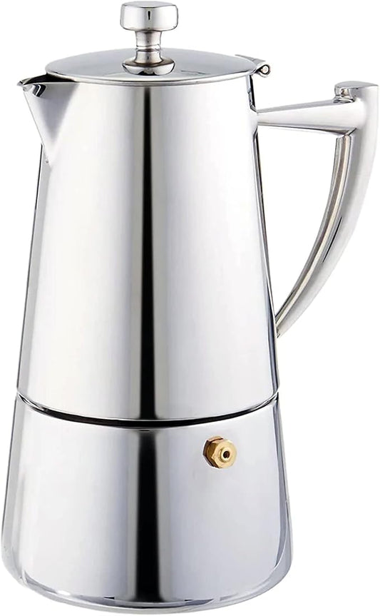 Cuisinox Roma 6-cup Stainless Steel Stovetop Moka Espresso Maker