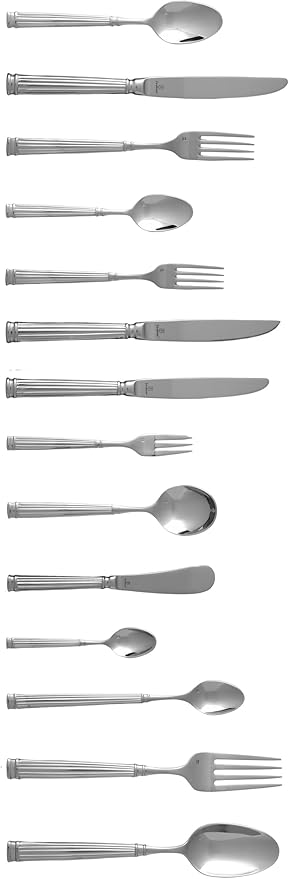 Fortessa Doria 18/10 Stainless Steel Flatware Bouillon Spoon, Set of 12