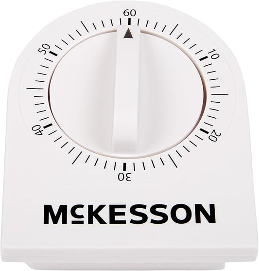 McKesson 60-Minute Wind Up Timer with Single Chime - Visual Timer for Home, Kitchen, Classroom, 1 Count