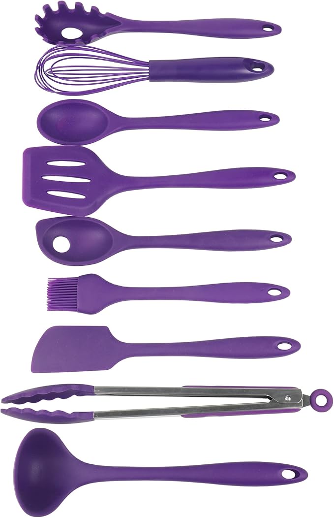 Chef Craft Premium Silicone Spaghetti/Pasta Fork, 11.5 inch, Purple