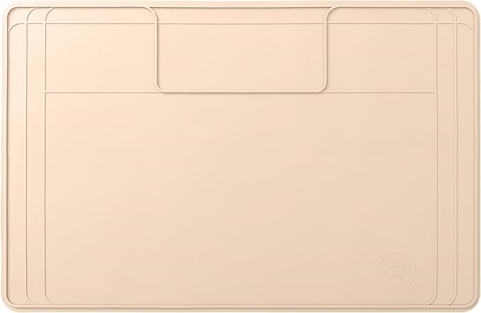 The Original Under Sink Mat - Silicone Waterproof mat, Adjustable, Easy to Clean, Kitchen Cabinet Liner, Disifenction Surface - 31" x 22" or Smaller (Beige, 31" x 22")