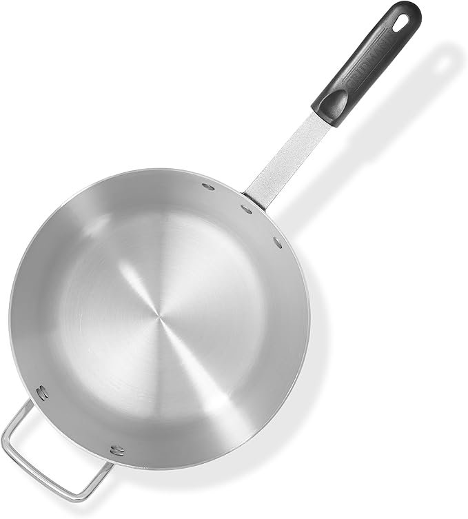 GRIDMANN 7-Quart Tapered Aluminum Sauce Pan with Silicone Handle, NSF Listed Heavy Duty Professional Cookware