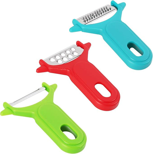 Vegetable Peeler and Grater Set, Multi-Purpose Kitchen Tools, White (Multi)