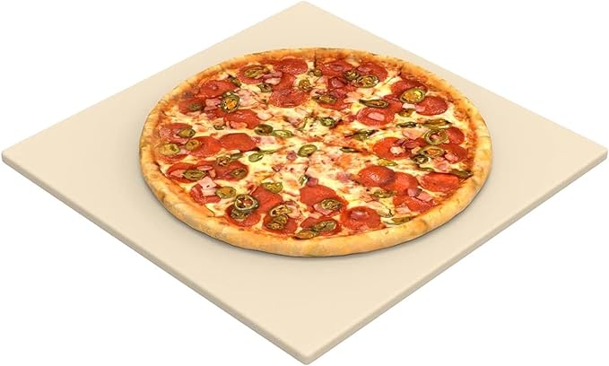 13.2" Square Pizza Stone for Ooni Karu 12 Pizza Oven, High-Quality Ceramic Grill Plate Accessories Pizza Baking Stone for Oven/Grill, Thermal Shock Resistance, Ideal for Bread and Cookie
