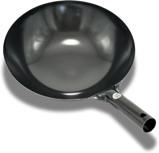Kanda Iron Beijing Wok - Lightweight and Durable - Perfect for Authentic Japanese Cooking - 14.2 inch 36cm