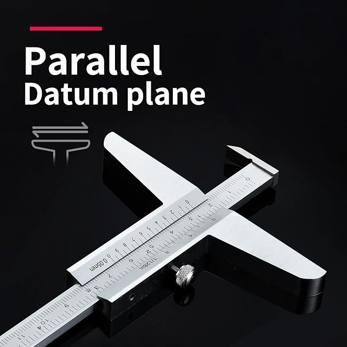 0-150mm Depth Gauge Vernier Caliper，Precision Measurement Tool，High-Strength CarbonSteel，DRINYOUNG（0-150/128in Depth Caliper with Hook）