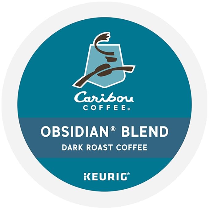 Caribou Coffee Obsidian Keurig Single-Serve K-Cup Pod, Medium Roast Coffee, 96 Count