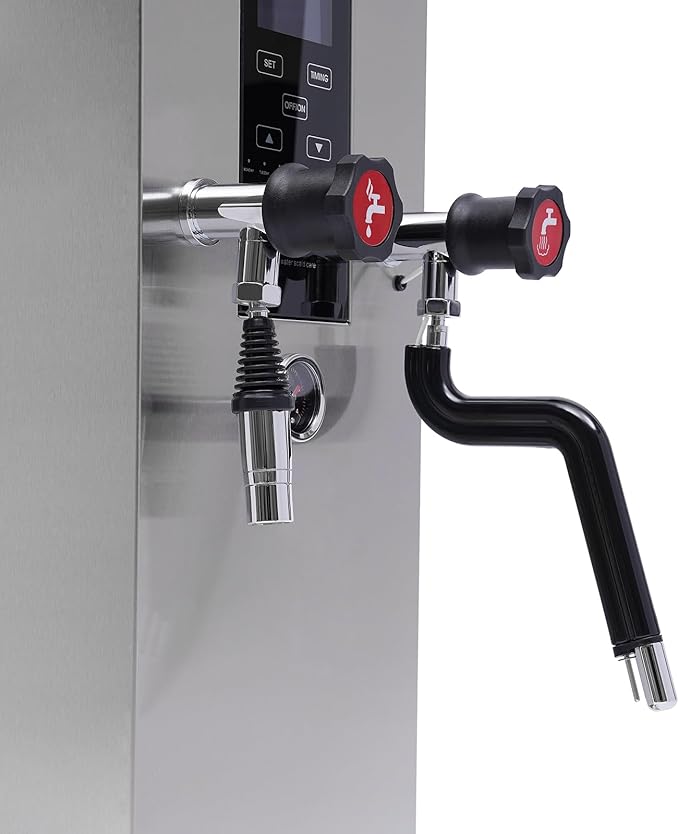 12L Commercial Steam Water Boiling Machine, Espresso Coffee Milk Foam Maker 110V for Bubble Tea Stores Coffee Shops Snack Stores