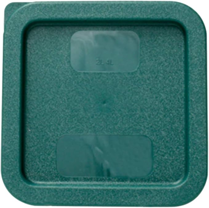 Tiger Chef 4 Quart Commercial Grade Clear Food Storage Square Polycarbonate Containers With Green Lids