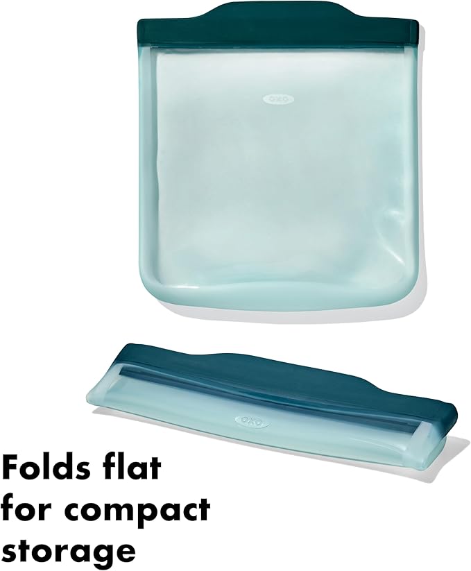 OXO Good Grips Silicone Reusable Bag – Sandwich Bag (28 oz) - Lagoon
