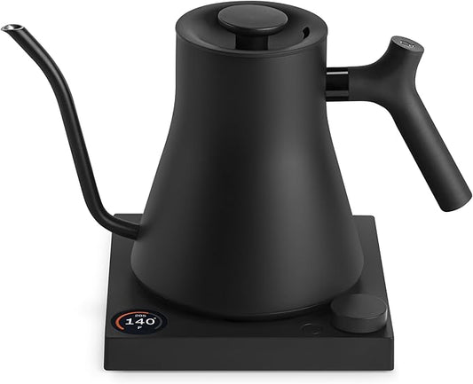 Fellow Stagg EKG Pro Electric Gooseneck Kettle - Pour-Over Coffee and Tea, Quick Heating, Precise Temperature Control, Scheduling, Built-in Brew Timer, Matte Black, 0.9 Liter