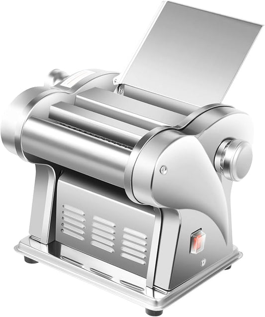 Electric Pasta Maker Machine 135W Electric Noodle Maker, Adjustable Thickness 1.5mm/4mm, 110V Automatic Dough Sheeter Dough Roller, for Home Family Use, Only Making Flat Noodles