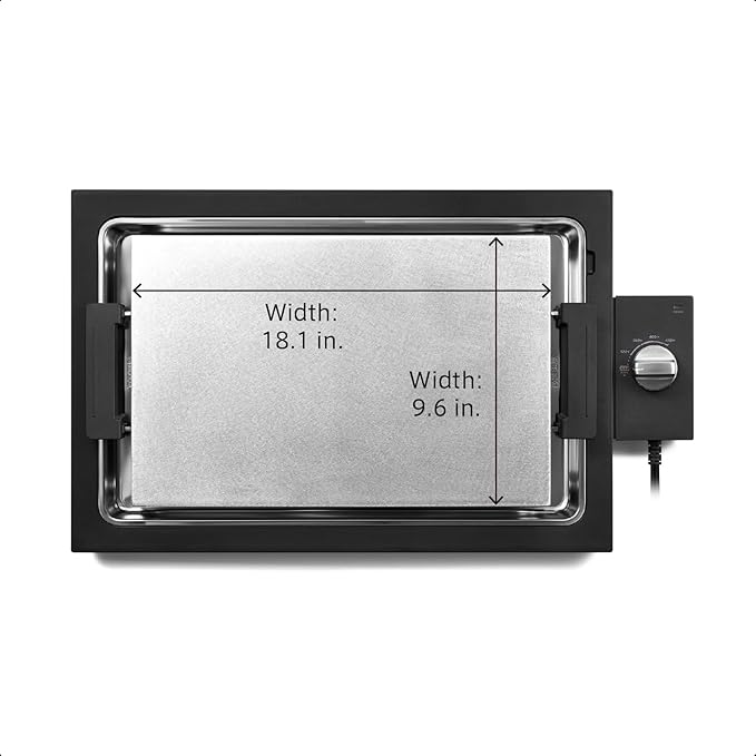 BALMUDA The Teppanyaki | 6.6mm Cladding Plate Hot Plate with Precise Temperature Control (320°F–430°F) | 360° Cooking Design | Perfect for Steak, Okonomiyaki, Crepes, and More