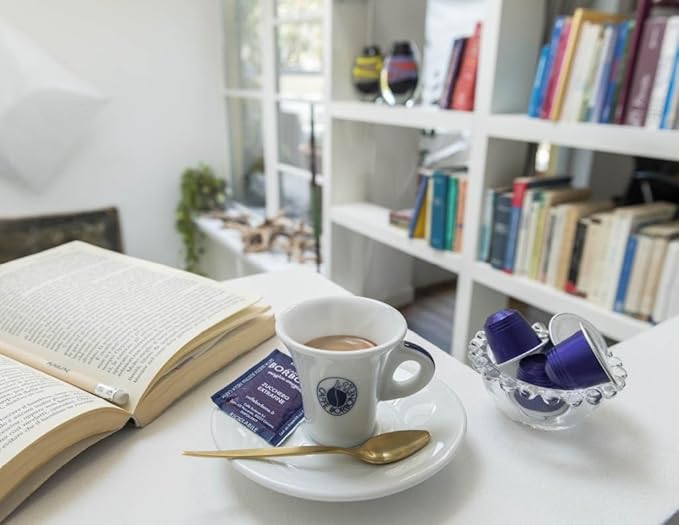 Caffe Borbone Aluminum Coffee Pods Compatible with Nespresso Original Machines, Crema Classica, Medium Roast, Rich and Velvety, Genuine Italian Coffee - 50 Count