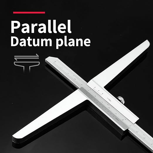 0-300 mm/12 inch Extended Base Depth Caliper Stainless Steel Precision Measuring Tool Dual Scale for deep Holes, Grooves, Machining DRINYOUNG (Depth Calipers 300 Long (Bridge Length 200)