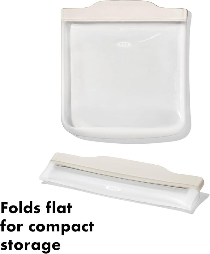 OXO Good Grips Silicone Reusable Bag – Sandwich Bag (28 oz) - Oat