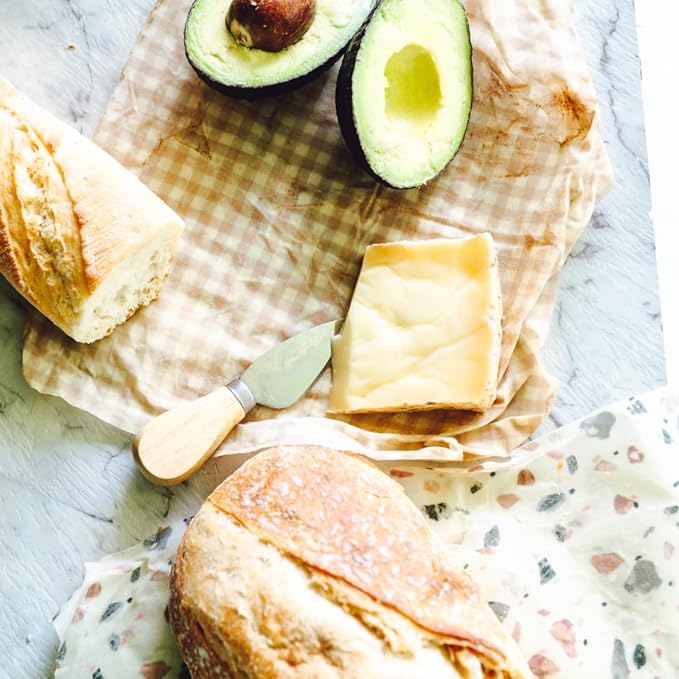 Reusable Beeswax Wraps for Food | 7 Pack | Eco Friendly, Organic, Biodegradable, Plastic Free, Bee's Wrap Bowl Covers and Food Storage | Cling Wrap Alternative