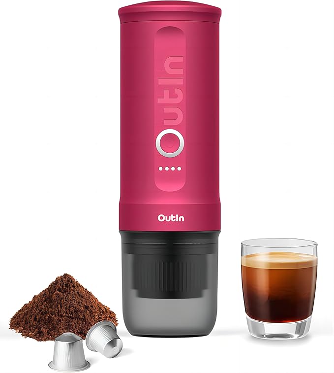 OutIn Nano Portable Electric Espresso Machine with Carrying Bag