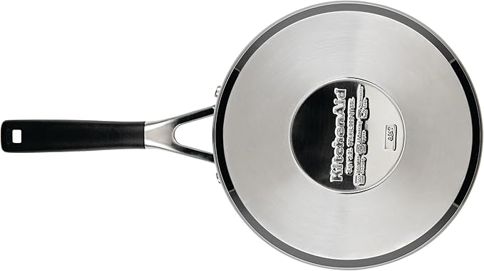 KitchenAid Induction Saucepan with Lid, 3 Quart, Brushed Stainless Steel