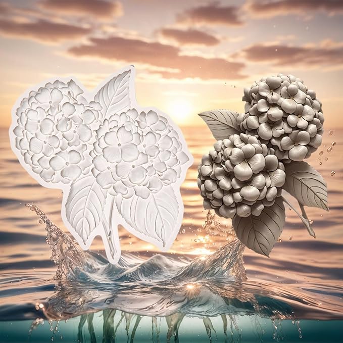 (Four-piece set) Rose and leaves, multiple floral designs, tulips, a string of fruits, DIY silicone molds, cake chocolate molds wedding cake decoration tools, soft candy cake molds