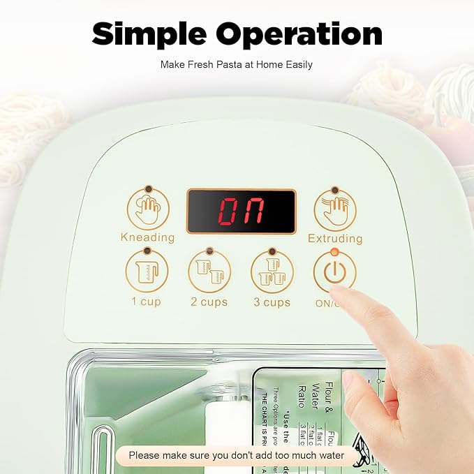 Electric Pasta Maker, 110V 260W Automatic Pasta Machine with 13 Noodle Shapes, Automatic Noodle Maker for Home Kitchen Use