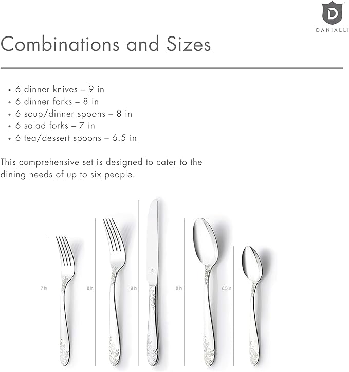 Modern Silverware Set, 18/10 Stainless Steel Flatware, Mirror Finish, Dishwasher Safe, Elegant Cutlery for Home and Dining, Built to Last (30-Piece, Imperial)
