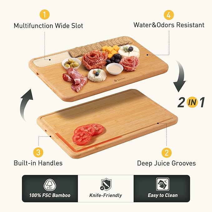 4 Packs Bamboo Cutting Board Set with Holder Over Sink Day Gifts Best Mama Mommy Bonus Busy Mom Ever Christmas Xmas Birthday Law Step Stepmom Stepmother Who Have Everything Good Unique Useful Present