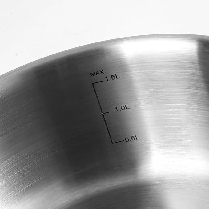 1.5 QT Saucepan with Lid,3-Ply Stainless Steel Saucepan,Professional Grade Cookware,Induction Compatible