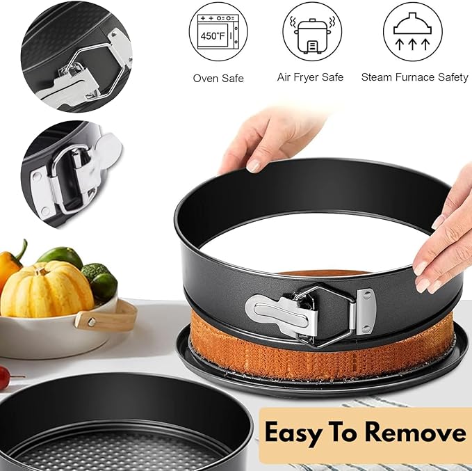9 inch springform pan for cheesecake, Nonstick, Leak-proof Cheesecake Pans for Baking cakes, Cheese Cake & Pies with Removable Bottom - Easy to Clean
