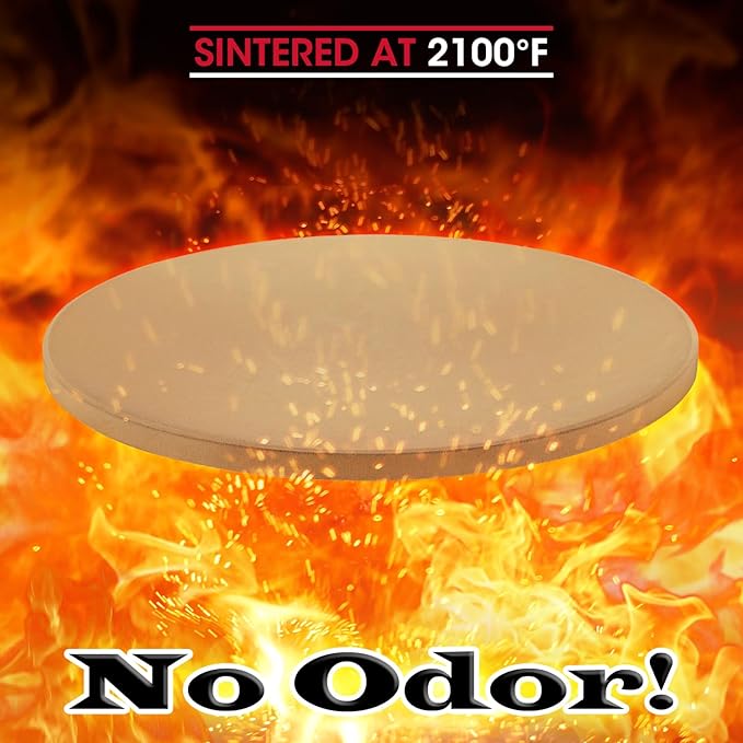 Unicook Small Pizza Stone 10.25 Inch for Oven and Grill, Round Baking Stone, Thermal Shock Resistant Cordierite Oven Pan with Plastic Dough Scraper, Ideal for Cooking Pizza, Bread