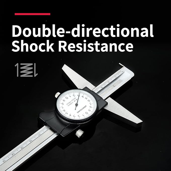 0-150 mm Professional Hook Depth Measuring Calipers, 0.02 mm Ultra Precision, Precision Measuring Tools DRINYOUNG(0-150 mm (Depth dial Caliper with Hook))