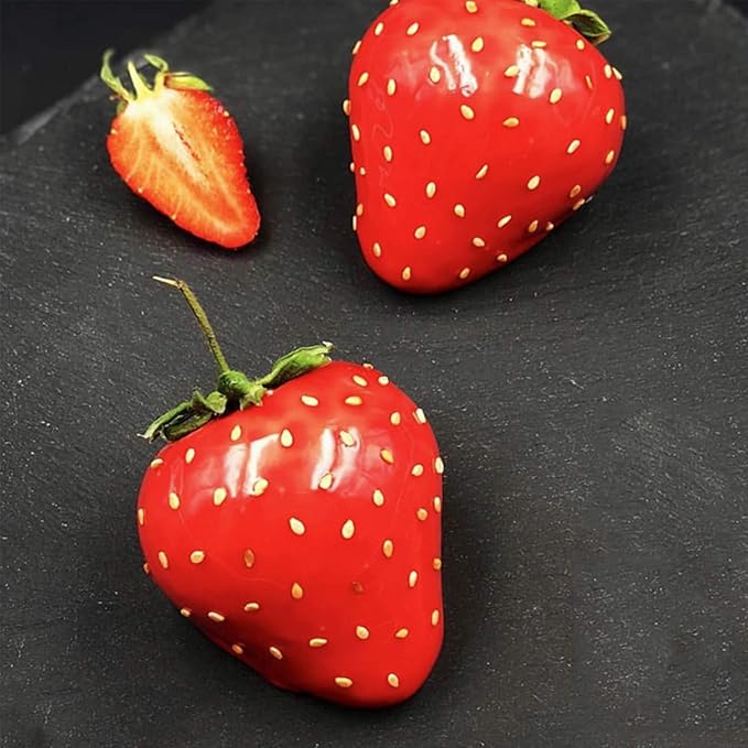 OCPO KITCHEN 3D Strawberry Silicone Mold for Baking Mousse Cake, Fruit Dessert, Pastry, Chocolate, Pudding, Ice Cream, Cake Decoration Mold, Strawberry Shape (15 Cavity)