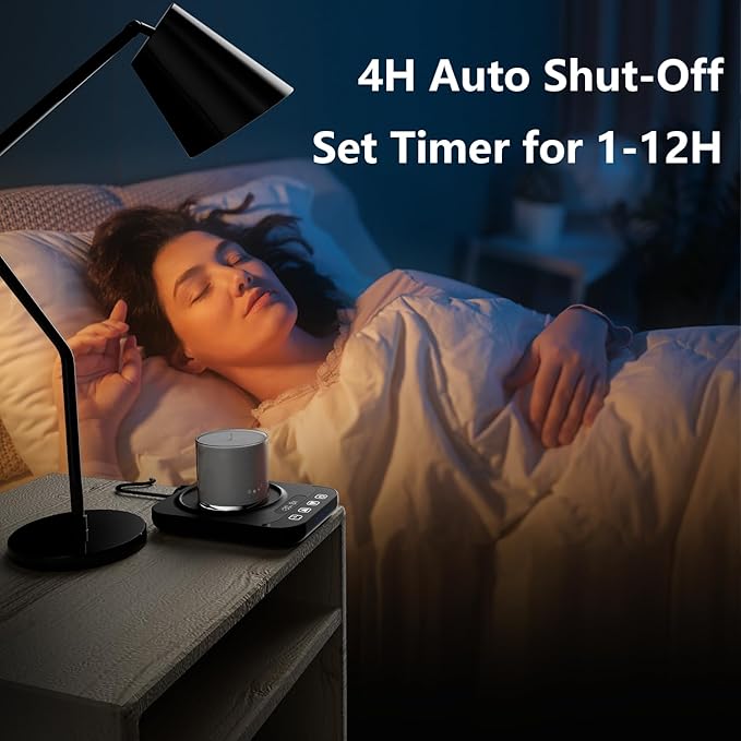 Mug Warmer with Smart Mug Warmer for Coffee/Tea, Auto Shut-Off, 9-Temp Settings & Timer, Candle Warmer Plate, Digital Touch Display