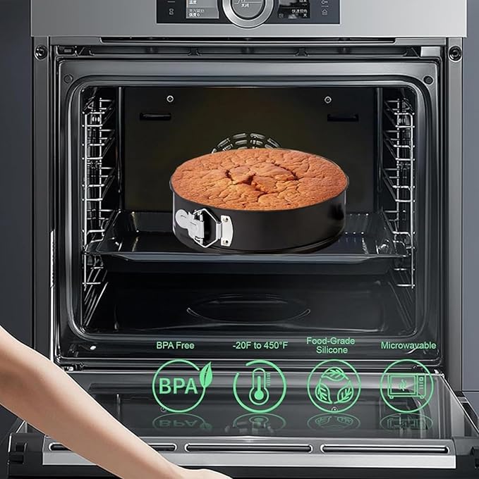 4,7 & 9 Inch Springform pan for cheesecake, Nonstick, Leak-proof Cheesecake Pan set for Baking cakes, Cheese Cake & Pies with Removable Bottom - Easy to Clean