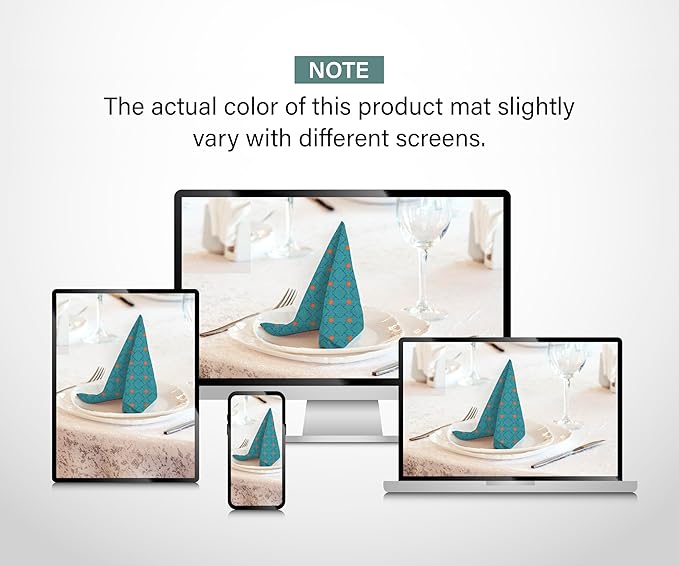 RUVANTI Cloth Napkins Set of 6 Cotton 100%, 18x18 Inches Napkins Cloth Washable, Soft, Absorbent. Cotton Napkins for Parties, Christmas, Thanksgiving, Weddings, Dinner Napkins Cloth - Combo