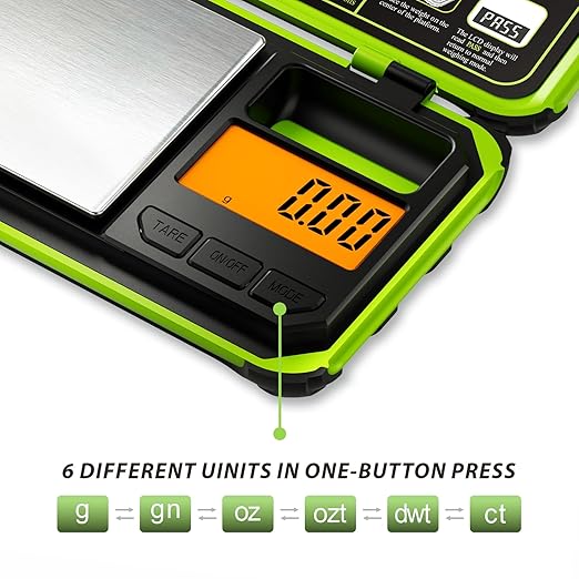 Precision Pocket Scale, 200gx0.01g Jewelry gram Scale, Digital Food Scale with LCD Display, one-Click Conversion 6 Units, Mini Scale for Weed/Kitchen/Powder/herb/Coins(Battery Included)