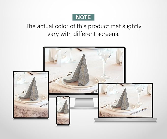 RUVANTI Cloth Napkins Set of 6 Cotton 100%, 18x18 Inches Napkins Cloth Washable, Soft, Absorbent. Cotton Napkins for Parties, Christmas, Thanksgiving, Weddings, Dinner Napkins Cloth - Leafy