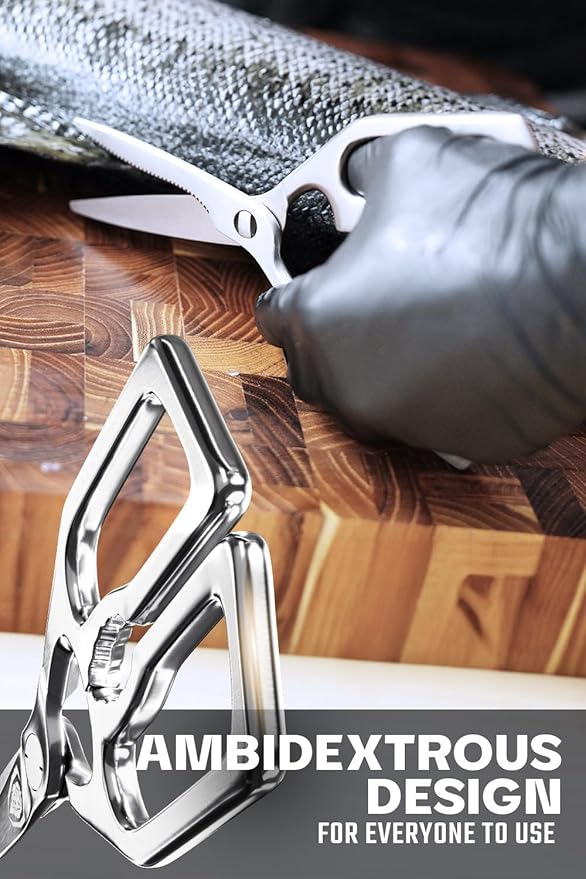 Dalstrong Kitchen Scissors All Purpose- Japanese Stainless Steel - Ambidextrous Kitchen Shears for Food - Detachable - Heavy Duty Scissors Sharp Blade - Herbs, Pizza, Meat Cutting Scissors